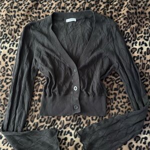NWOT Charcoal Knit Cardigan